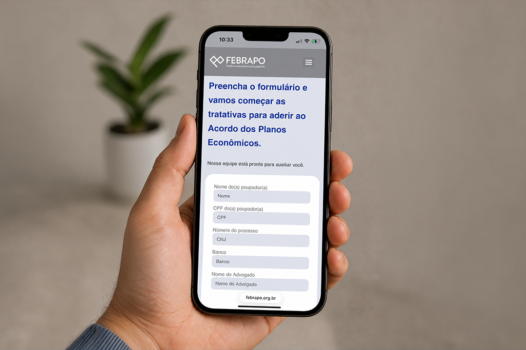 Agora os poupadores podem iniciar a adesão ao Acordo pelo site da Febrapo